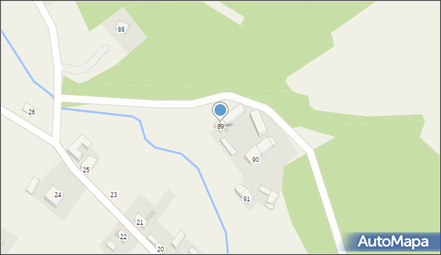 Biedrzychowice Dolne, Biedrzychowice Dolne, 89, mapa Biedrzychowice Dolne