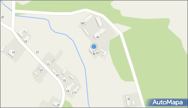 Biedrzychowice Dolne, Biedrzychowice Dolne, 91, mapa Biedrzychowice Dolne