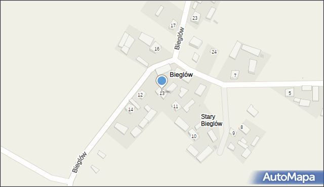 Bieglów, Bieglów, 13, mapa Bieglów