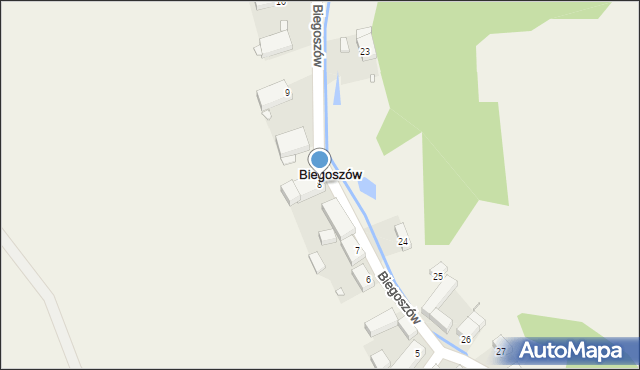 Biegoszów, Biegoszów, 8, mapa Biegoszów