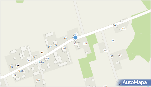 Biejków, Biejków, 102, mapa Biejków