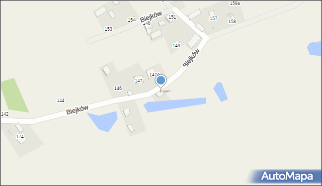 Biejków, Biejków, 171, mapa Biejków