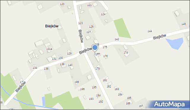 Biejków, Biejków, 178, mapa Biejków