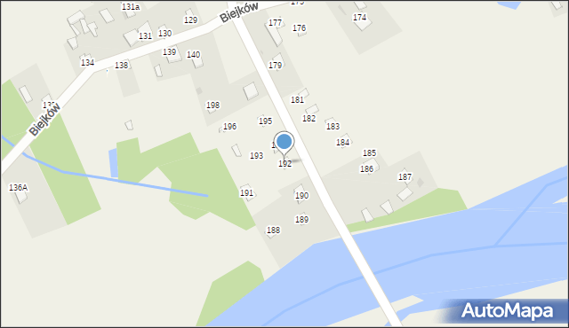 Biejków, Biejków, 192, mapa Biejków