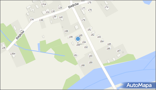 Biejków, Biejków, 193, mapa Biejków