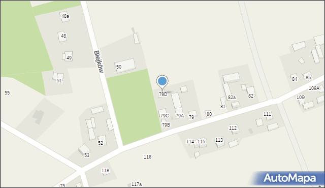 Biejków, Biejków, 79D, mapa Biejków