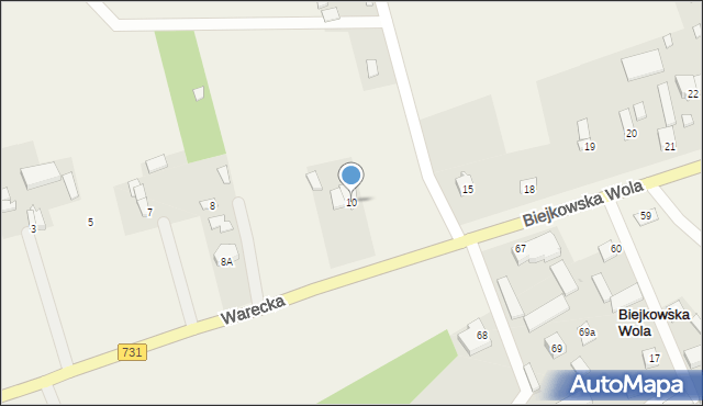 Biejkowska Wola, Biejkowska Wola, 10, mapa Biejkowska Wola