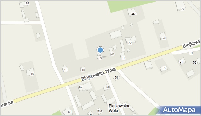 Biejkowska Wola, Biejkowska Wola, 19, mapa Biejkowska Wola