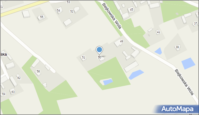 Biejkowska Wola, Biejkowska Wola, 50, mapa Biejkowska Wola