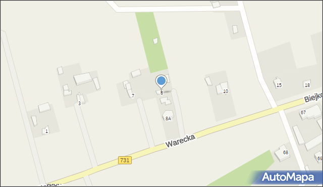 Biejkowska Wola, Biejkowska Wola, 8, mapa Biejkowska Wola