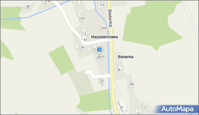 Bielanka, Bielanka, 81, mapa Bielanka