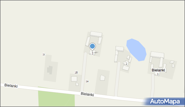 Bielanki, Bielanki, 1, mapa Bielanki