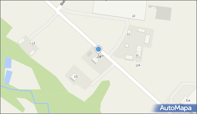 Bielany, Bielany, 12B, mapa Bielany