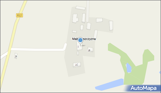 Bielany, Bielany, 1A, mapa Bielany