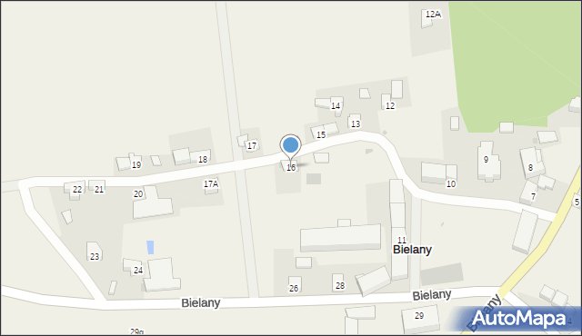 Bielany, Bielany, 16, mapa Bielany