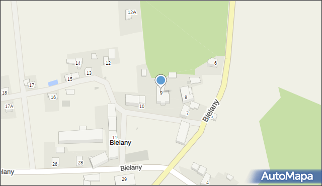 Bielany, Bielany, 9, mapa Bielany