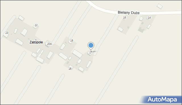 Bielany Duże, Bielany Duże, 17, mapa Bielany Duże