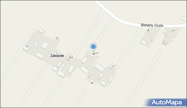 Bielany Duże, Bielany Duże, 19, mapa Bielany Duże