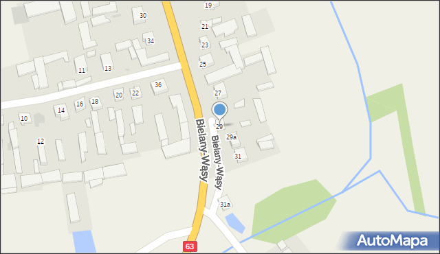 Bielany-Wąsy, Bielany-Wąsy, 29, mapa Bielany-Wąsy