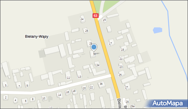 Bielany-Wąsy, Bielany-Wąsy, 32, mapa Bielany-Wąsy