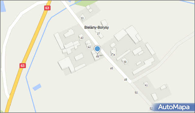 Bielany-Wąsy, Bielany-Wąsy, 44, mapa Bielany-Wąsy