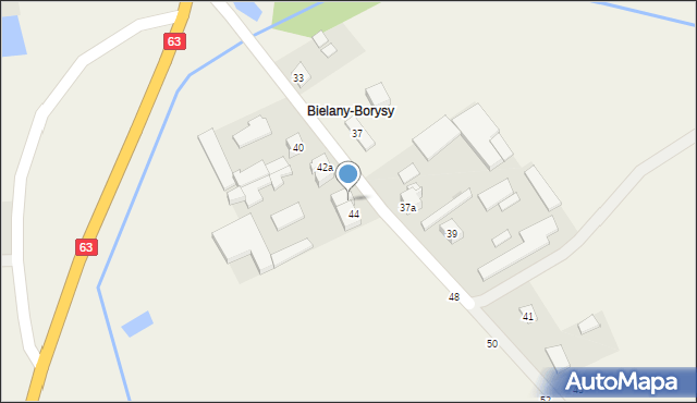 Bielany-Wąsy, Bielany-Wąsy, 44a, mapa Bielany-Wąsy