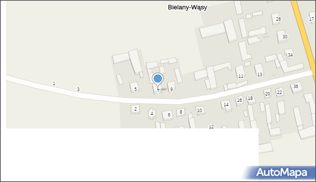 Bielany-Wąsy, Bielany-Wąsy, 7, mapa Bielany-Wąsy