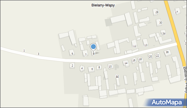 Bielany-Wąsy, Bielany-Wąsy, 9, mapa Bielany-Wąsy