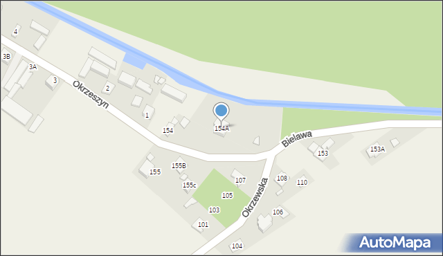 Bielawa, Bielawa, 154A, mapa Bielawa