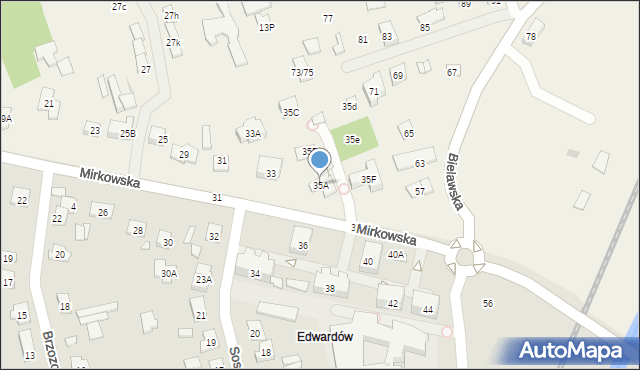 Bielawa, Bielawa, 35A, mapa Bielawa