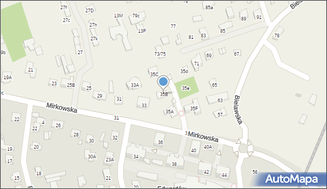 Bielawa, Bielawa, 35B, mapa Bielawa