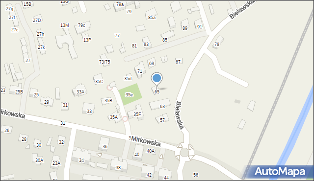 Bielawa, Bielawska, 65, mapa Bielawa