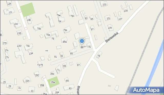 Bielawa, Bielawska, 89, mapa Bielawa