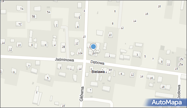 Bielawa, Bielawa, 37, mapa Bielawa