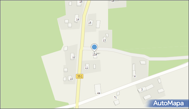 Bielawa Dolna, Bielawa Dolna, 11a, mapa Bielawa Dolna