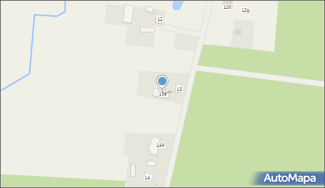 Bielawy, Bielawy, 13a, mapa Bielawy