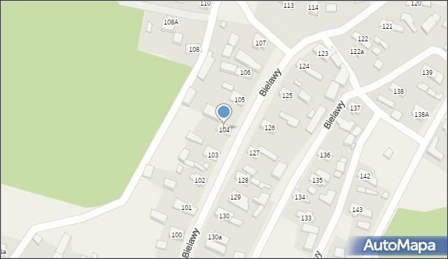 Bielawy, Bielawy, 104, mapa Bielawy