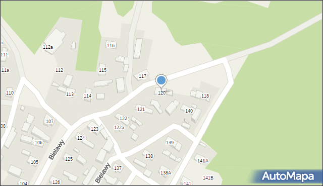 Bielawy, Bielawy, 120, mapa Bielawy