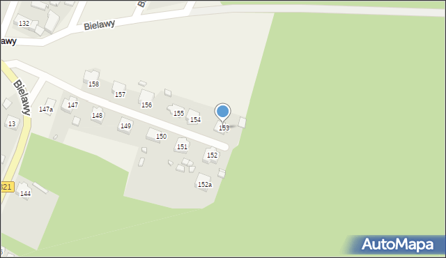 Bielawy, Bielawy, 153, mapa Bielawy