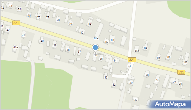 Bielawy, Bielawy, 36, mapa Bielawy