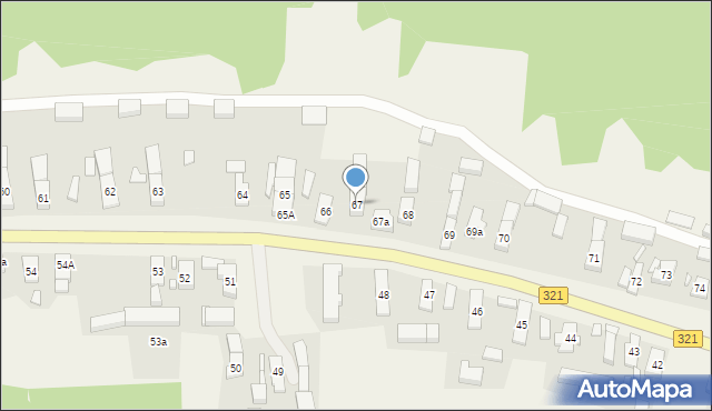 Bielawy, Bielawy, 67, mapa Bielawy