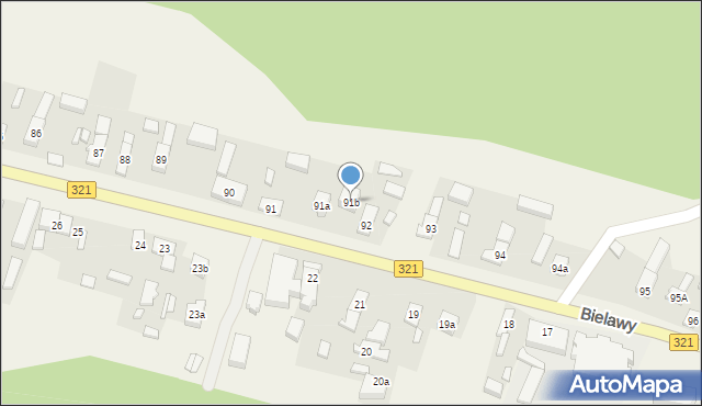 Bielawy, Bielawy, 91b, mapa Bielawy