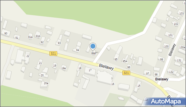 Bielawy, Bielawy, 94a, mapa Bielawy