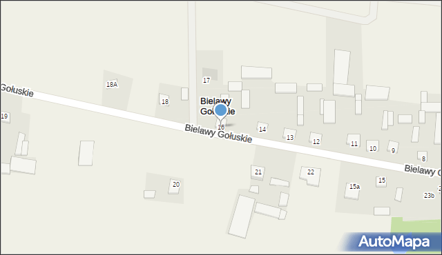 Bielawy Gołuskie, Bielawy Gołuskie, 16, mapa Bielawy Gołuskie