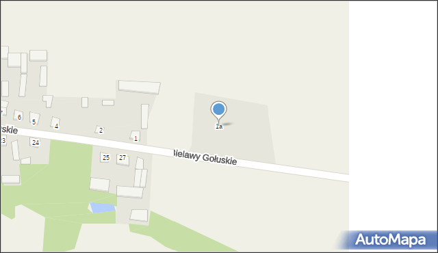 Bielawy Gołuskie, Bielawy Gołuskie, 1a, mapa Bielawy Gołuskie