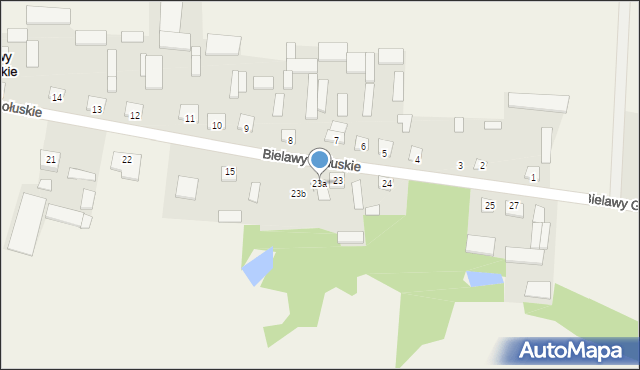 Bielawy Gołuskie, Bielawy Gołuskie, 23a, mapa Bielawy Gołuskie