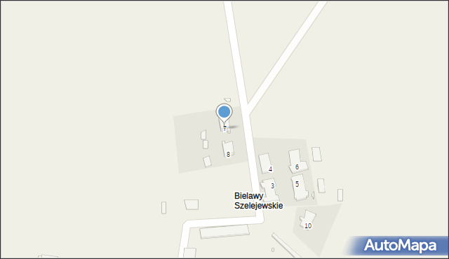 Bielawy Szelejewskie, Bielawy Szelejewskie, 7, mapa Bielawy Szelejewskie