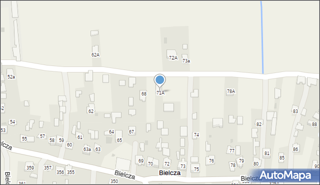 Bielcza, Bielcza, 71A, mapa Bielcza