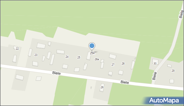 Biele, Biele, 25A, mapa Biele