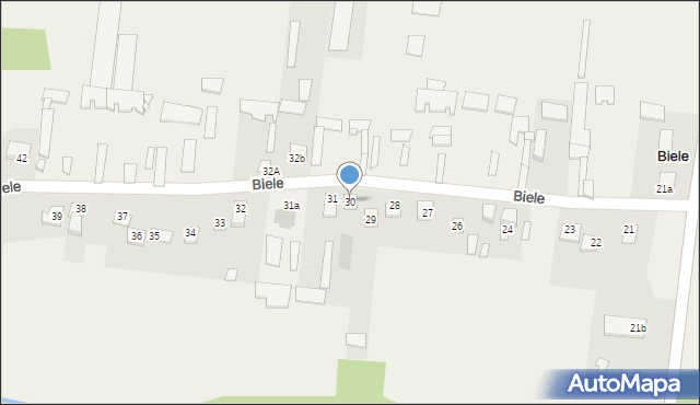 Biele, Biele, 30, mapa Biele